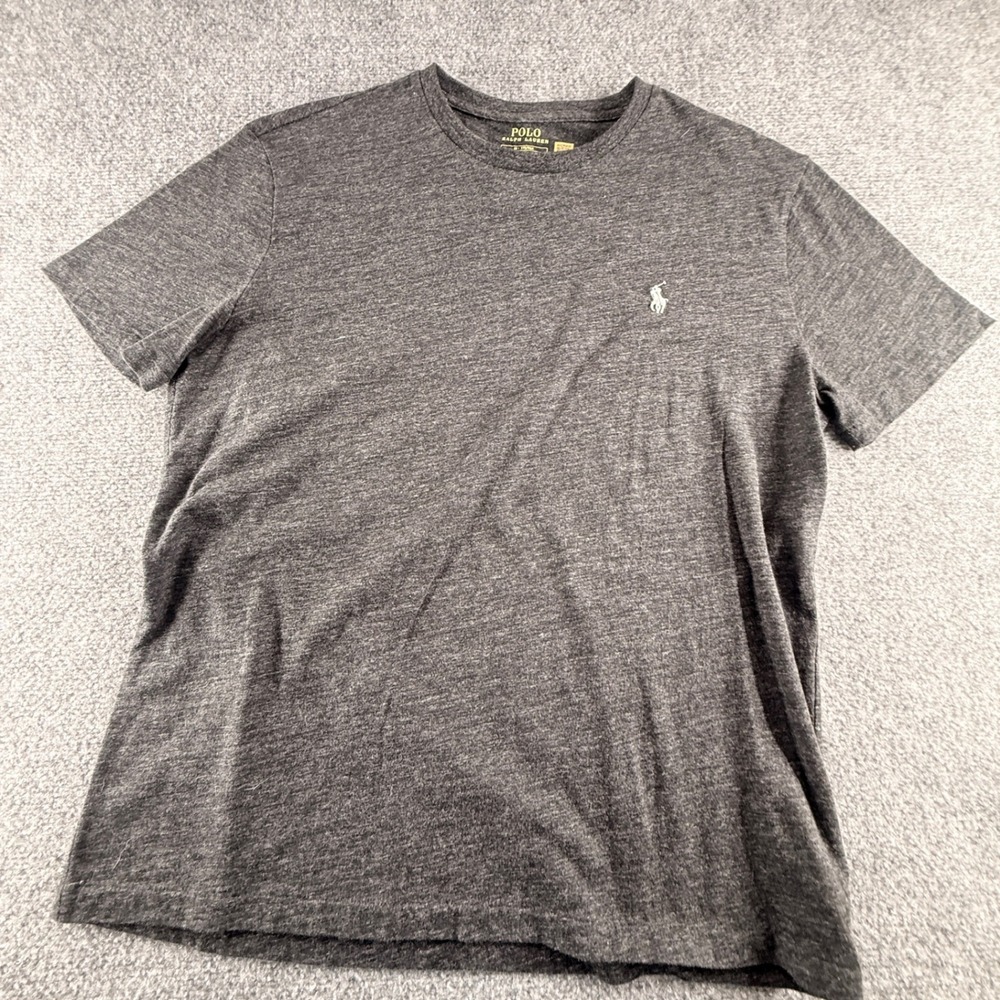 Polo Ralph Lauren Mens Gray Heather Short Sleeve Pony Logo T-Shirt Size M